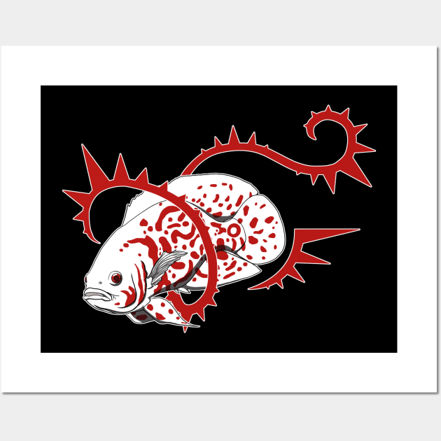 Lutino Tiger Oscar Cichlid Wall Art by Exuvia